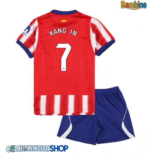 Maglie da calcio Atletico Madrid Lee Kang-in #7 Prima Maglia Bambino 2026-27 Manica Corta + Pantaloni corti)